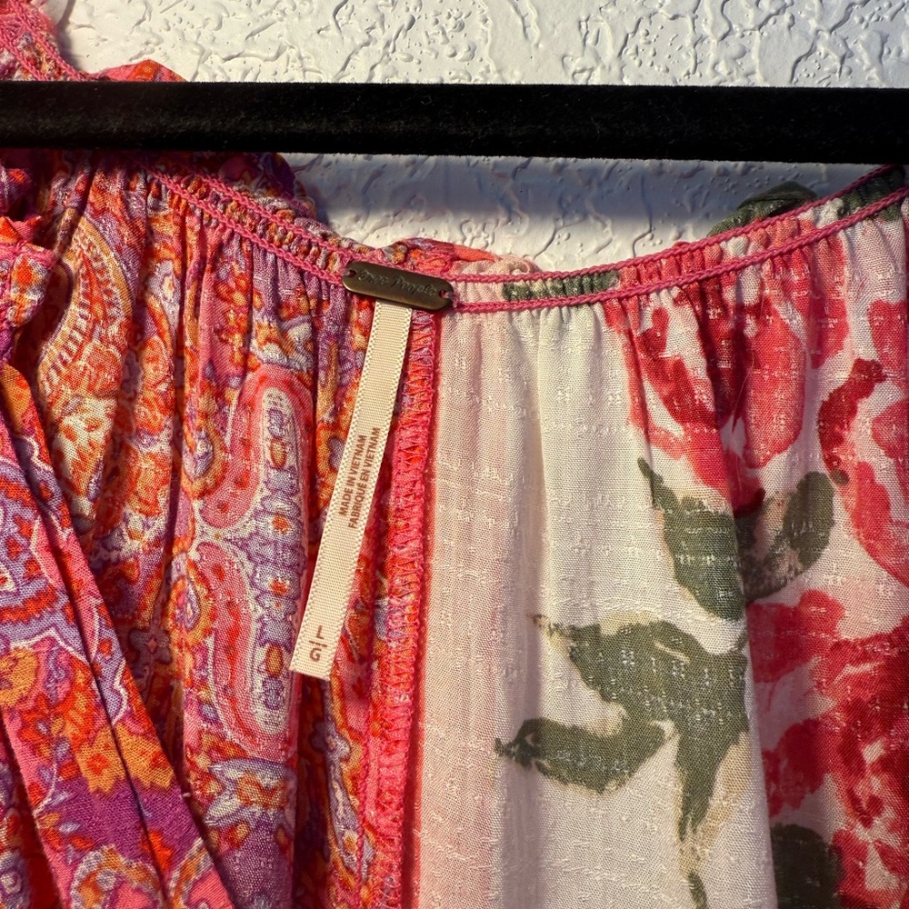 Free People Multicolor Floral Patchwork Paisley Blouse - Picture 4 of 5